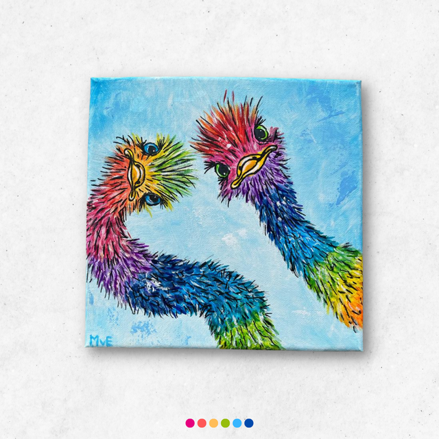 Struisvogel 2 | Schilderij