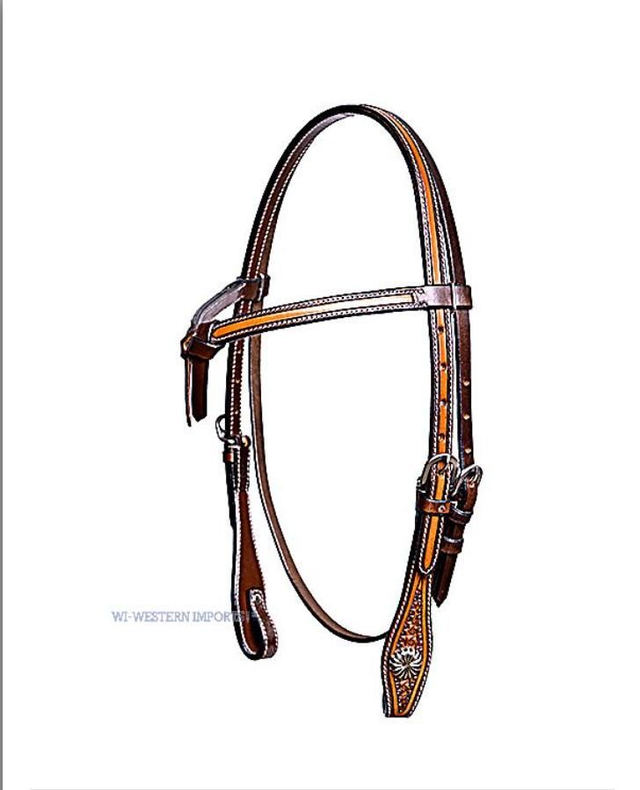Kopfstück 2-Tone Tooled Headstall