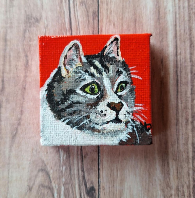Mini  peinture magnétique chat
