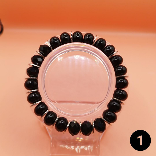 Bracelet Perlé craquelé multicouche avec pendentifs Mixte