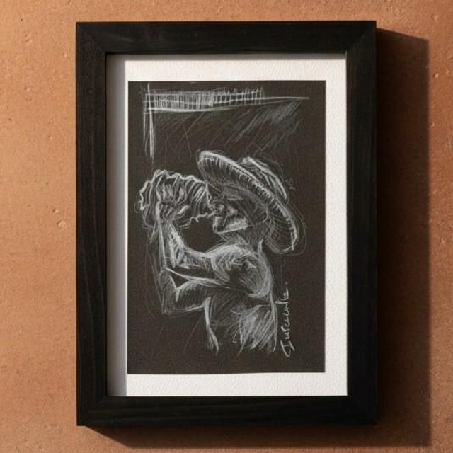 Crayon blanc - Le souffleur conque de lambi - Martinique 