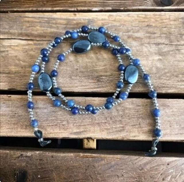 Cordon en lapis-lazuli (Sérénité,Equilibre,Force)