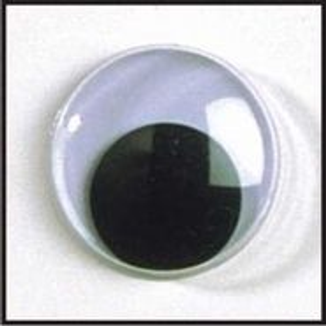 Veiligheidsogen beweegbaar zwart/wit 12 mm