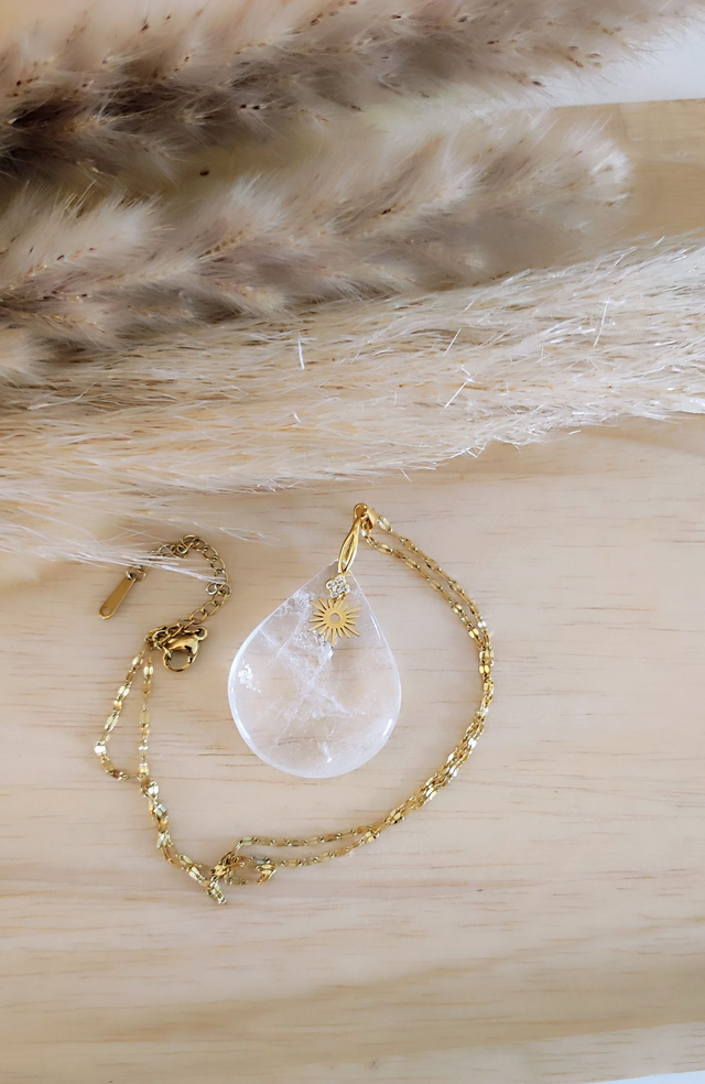 Pendentif Cristal de roche AA