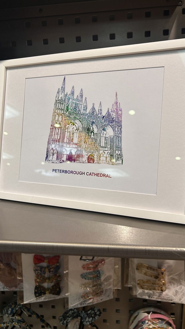 Peterborough Cathedral A4 Foil Print