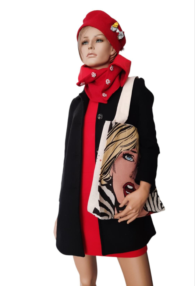 Sac jacquard illustré