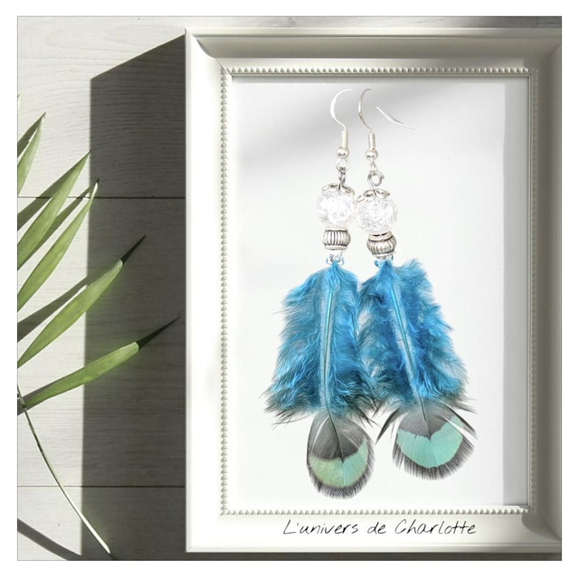 Boucles d&#039;oreilles &quot;Cristal de roche&quot; BO-008