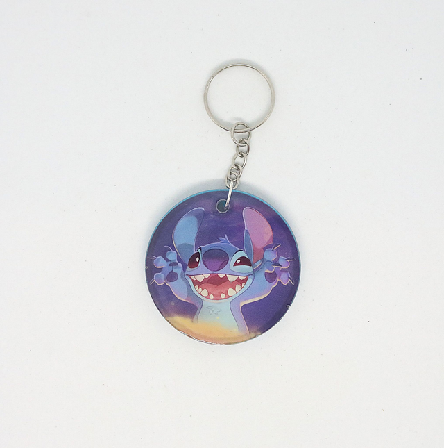 Porte-clé Stitch rond