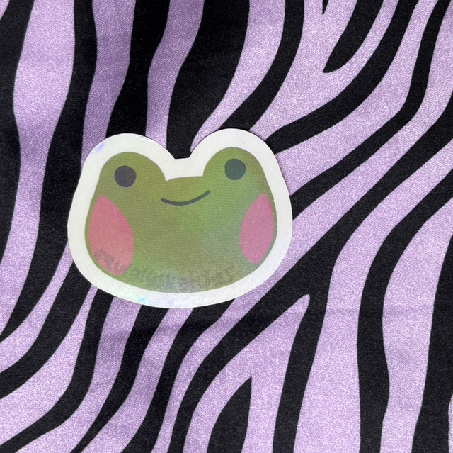 chill frog sticker 