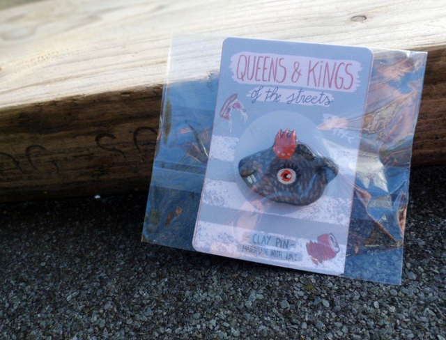 Queens and Kings - of the street - Rat Brooch/Magnet