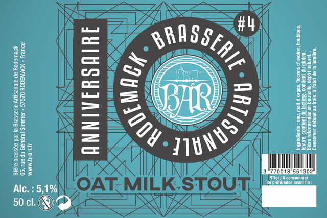 Bière 10.4 - Oat Milk Stout
