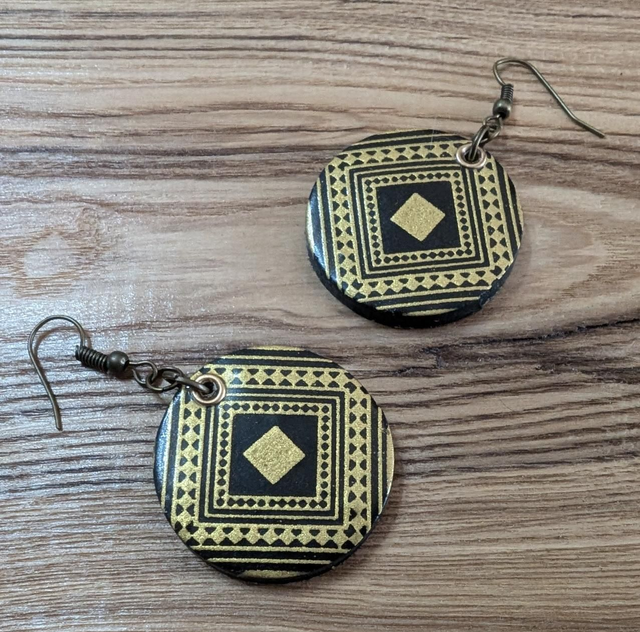 Boucles d'oreilles pâte polymère 