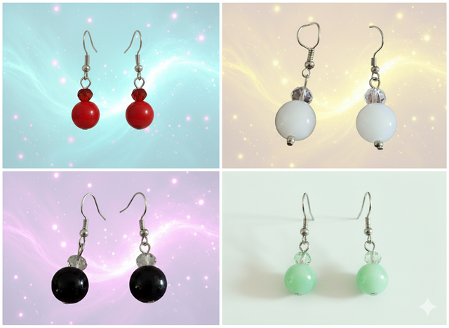Boucles d'oreilles suspendues boules