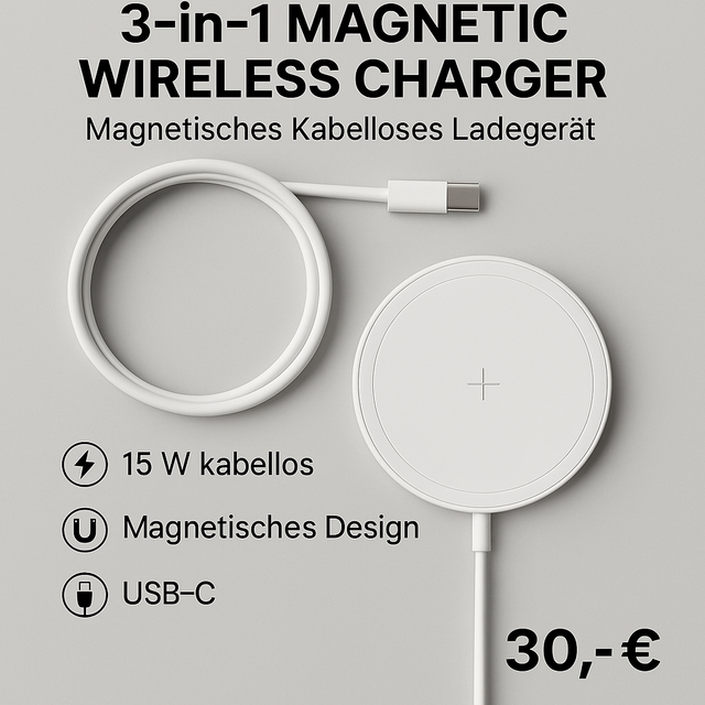 🔌 GALIO Deluxe 3-in-1 Magnetic Wireless Charger