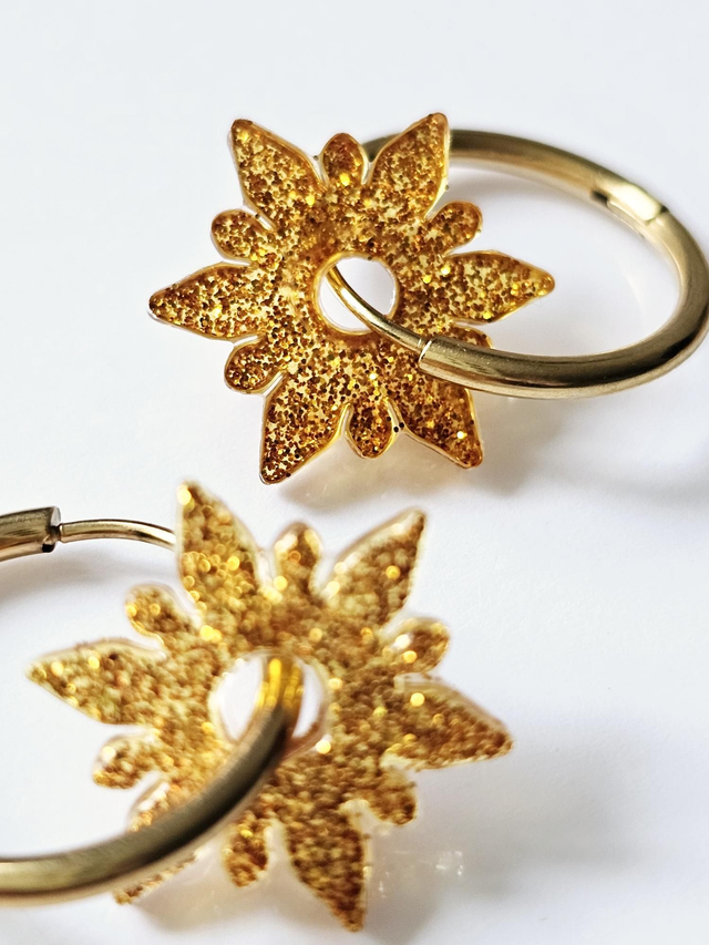 CREOLES PAMPILLES LULU MARRON DORE