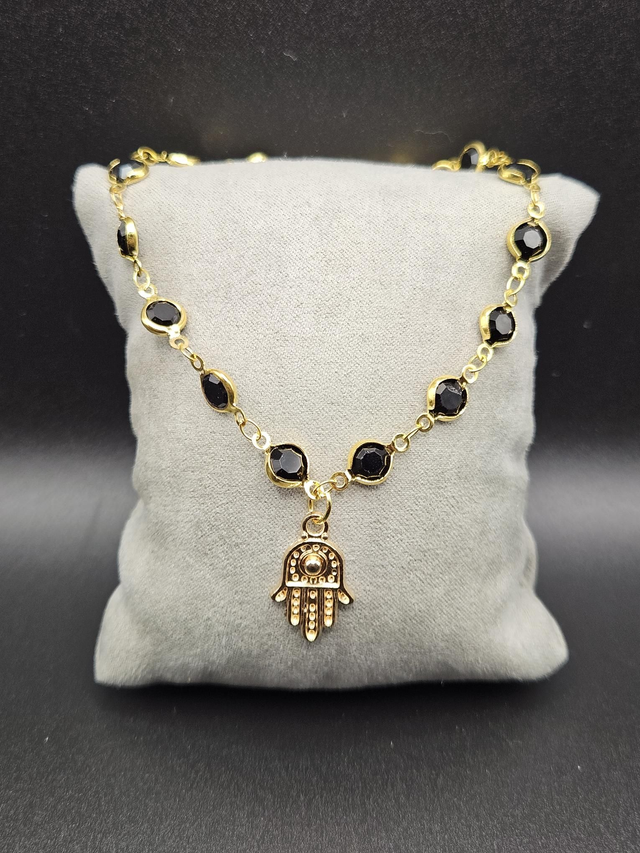 Bracelets en pierre de zircon noir