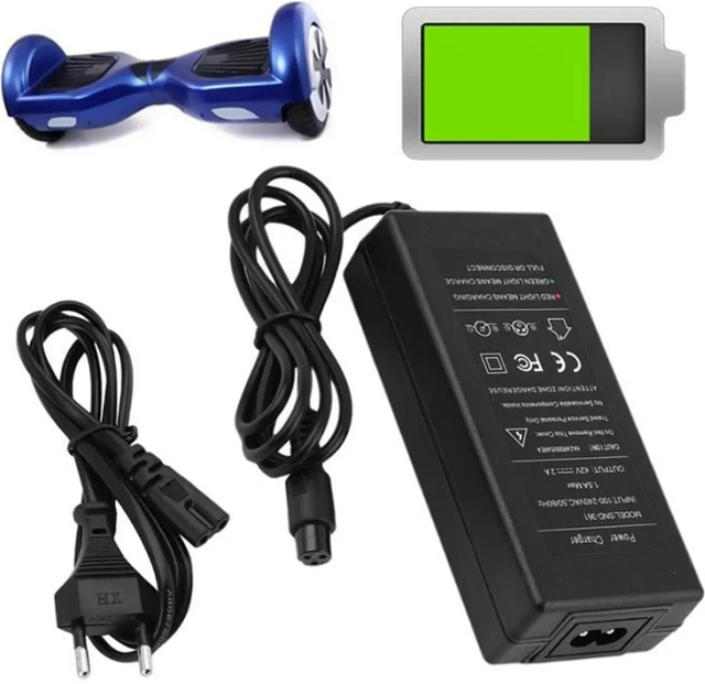 Chargeur Batterie trottinette Vélo Hoverboard électrique 42V 2A Adapt Universel