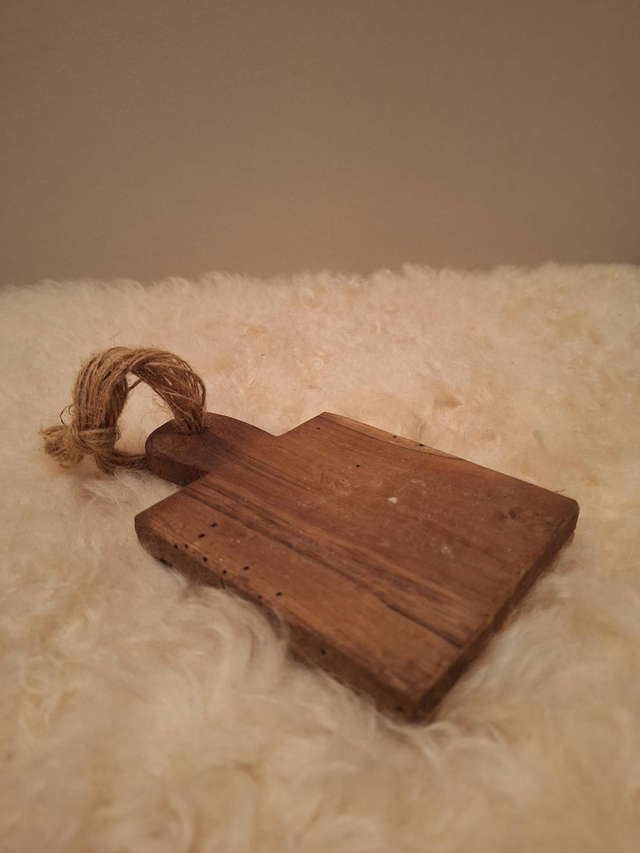 Plank vierkant klein met touw