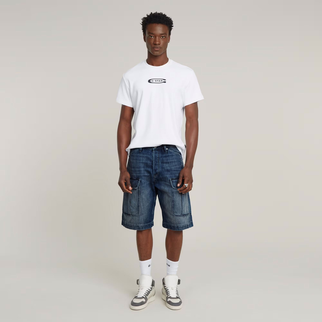 83953330 - Short cargo G-Star- in denim used stile urbano- comfort e sostenibilita-