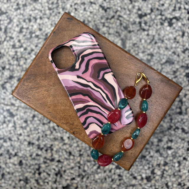 Telefoonkoord Rood Oranje & Blauw