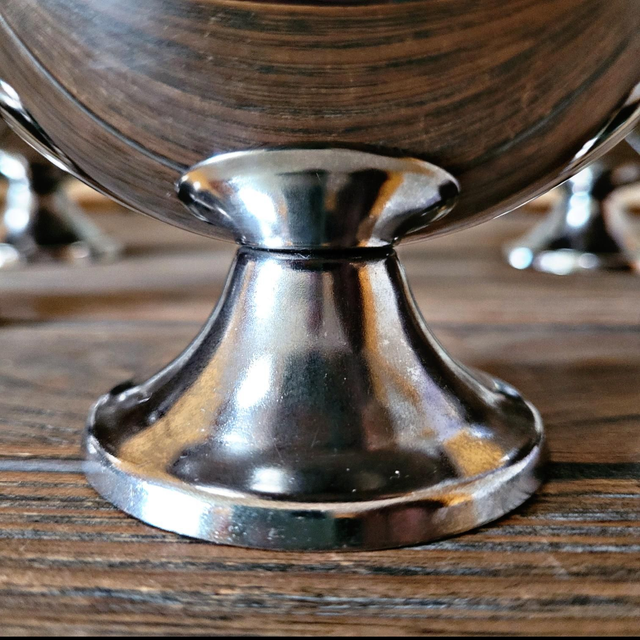 X Coupes à glaces inox vintage basse style Guy Degrenne (lot de 6)