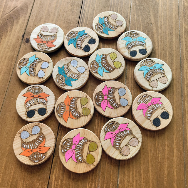 Dessous de verre en bois recyclé x4