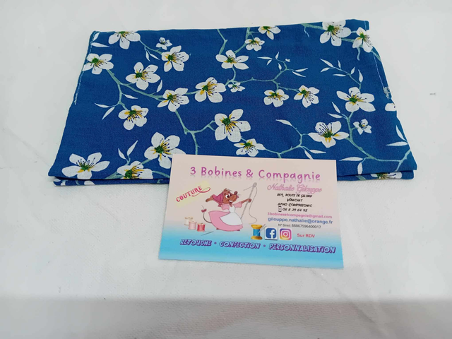 protection carnet de chèque en tissu 