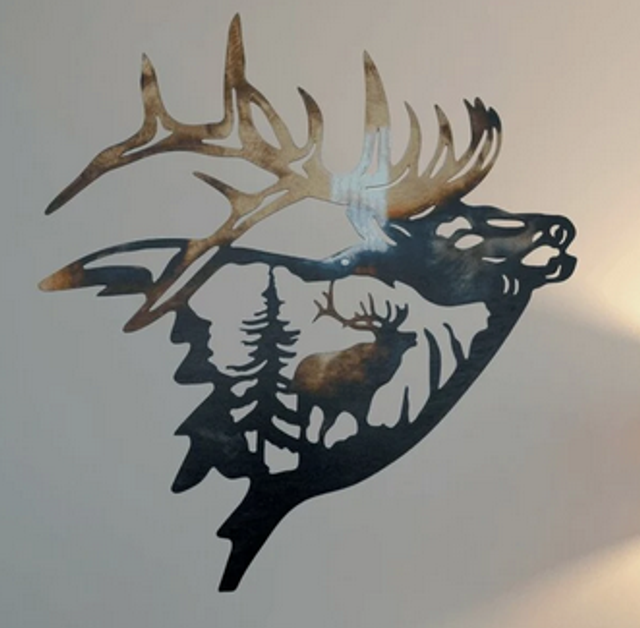 cerf métal décoration mural