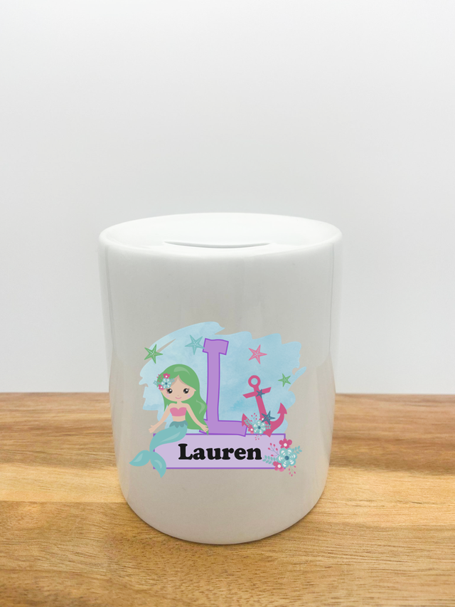 Personalised Money Box - Mermaid