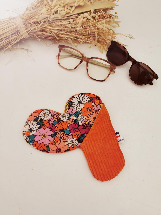 Étui à lunettes ROMÉO velour orange 