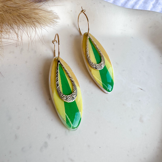  Boucles d&#039;oreilles Larme de Vahiné.