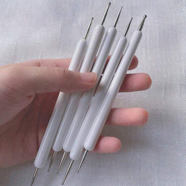 Lot de 5 Stylos Multifonctions pour Ongles et Quilling
