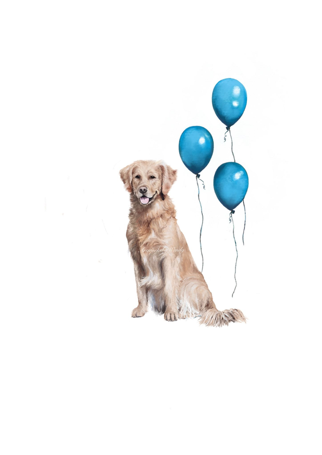 Birthday Golden Retriver