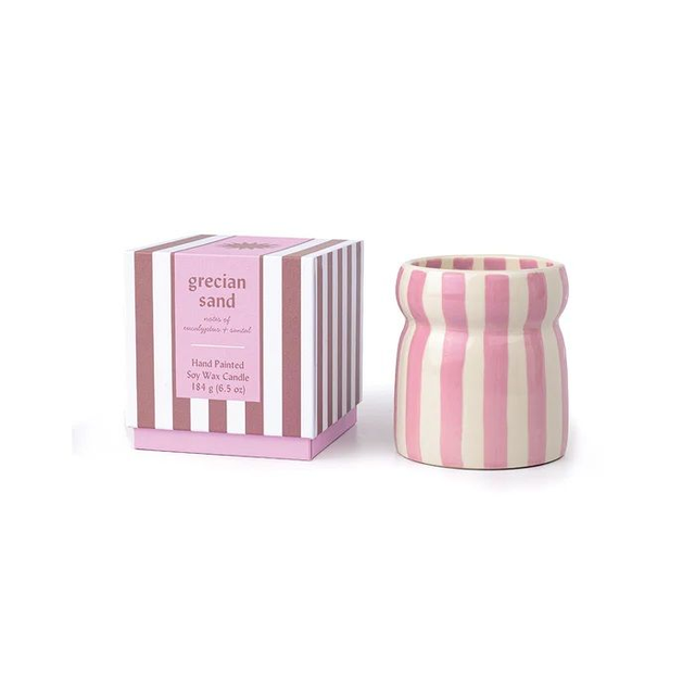 Bougie rayée - GRECIAN SAND