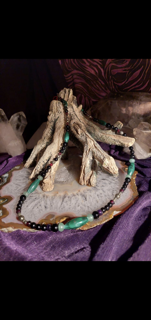 Kette Malachit / Aventurin