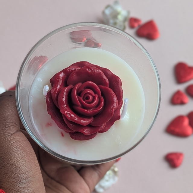 🕯️ Bougie rouge 197g – Linge Frais