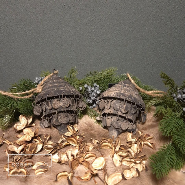 Metalen hanger met muntjes, L