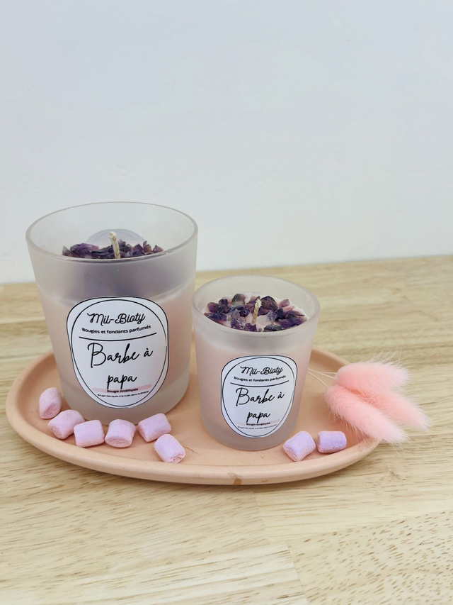 Bougie Améthyste : Barbe à papa