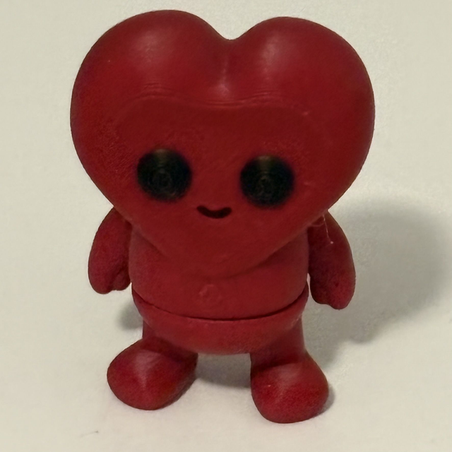 3D Printed Heart Man Dark Red