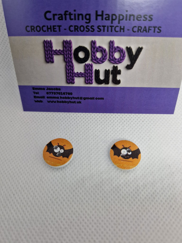 Halloween Bat Buttons 