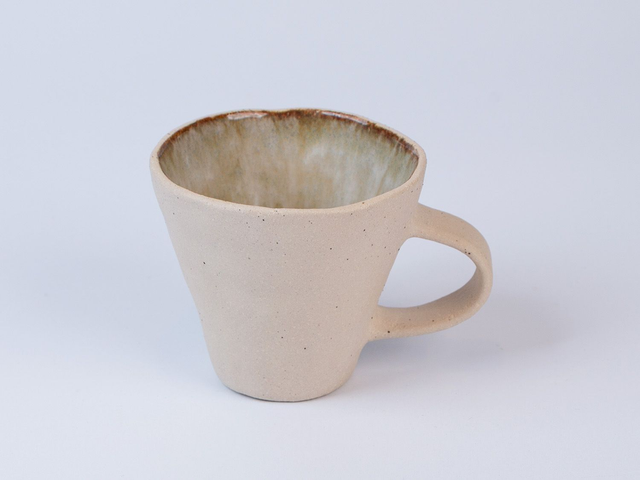 Lot Flat White Cup / Cream Clay / Terra