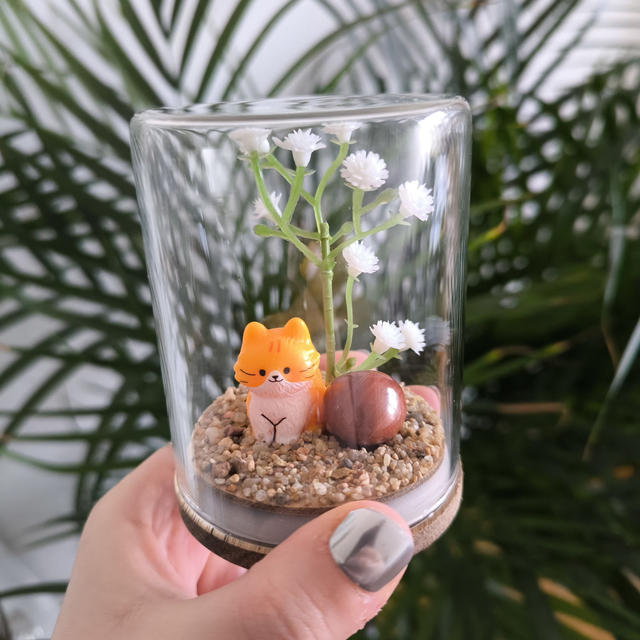 Ami protecteur - Chaton orange et blanc (jaspe rouge)