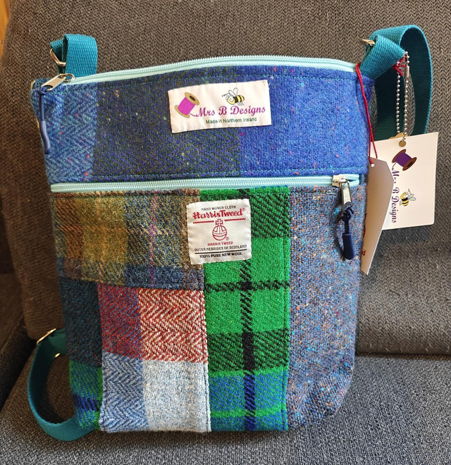 Harris Tweed cross body bag.