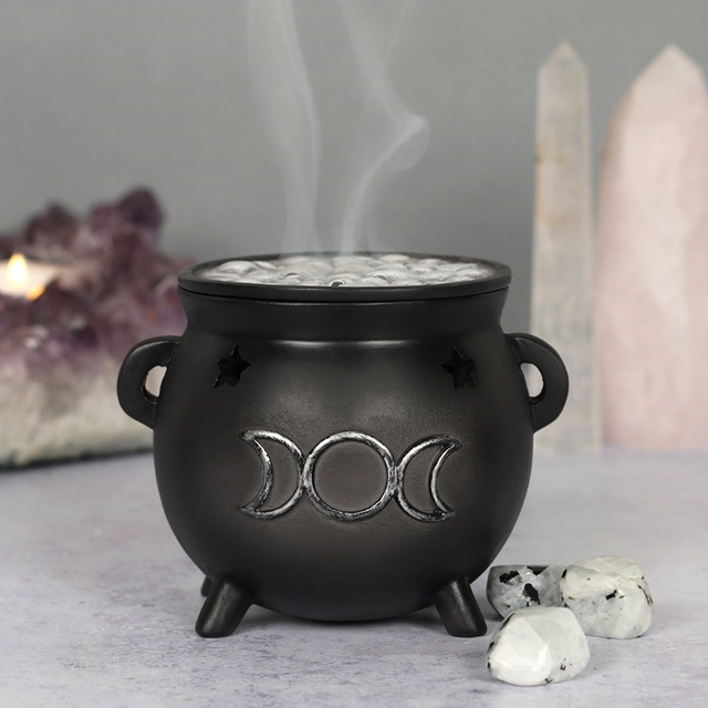 Moon Cauldron Incense Cone Burner 