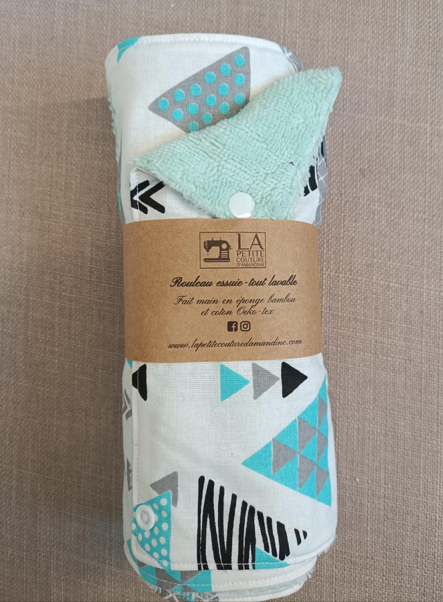 Rouleau essuie-tout motif triangles 