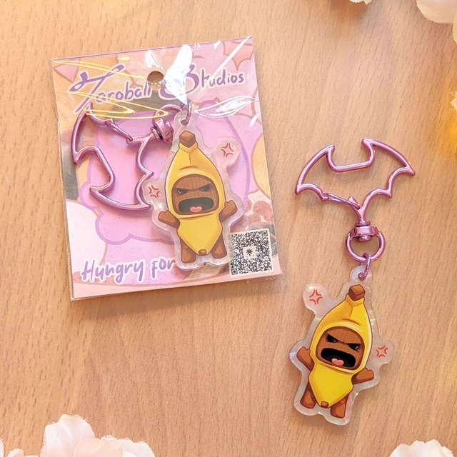 Angry Banana Sackboy Keychain