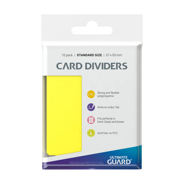 Ultimate Guard: Card Dividers Standard Size - KELTAINEN (10kpl)