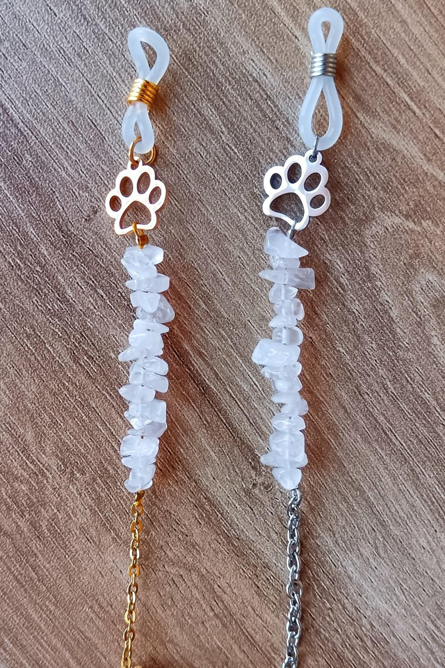 Chaine de lunettes ANIMAL LOVER Intemporelle Quartz rose