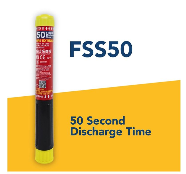 50 Seconds - Fire Safety Stick Extinguisher + Free Mounting Clip