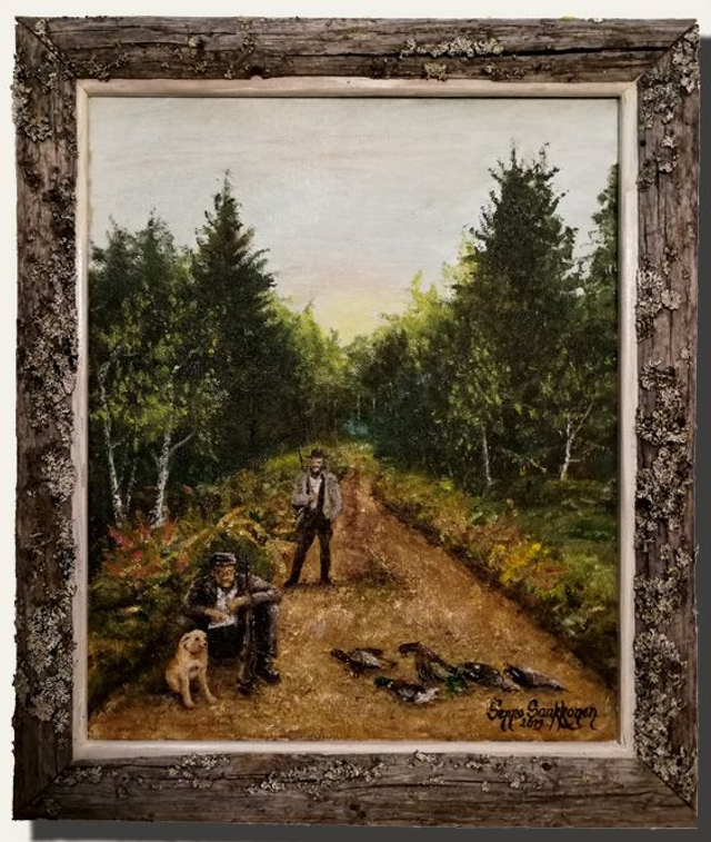 Linnustajat ja koira (40x30 cm)